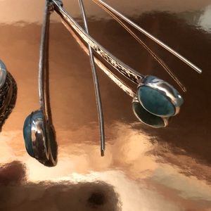 Silpada silver turquoise earrings